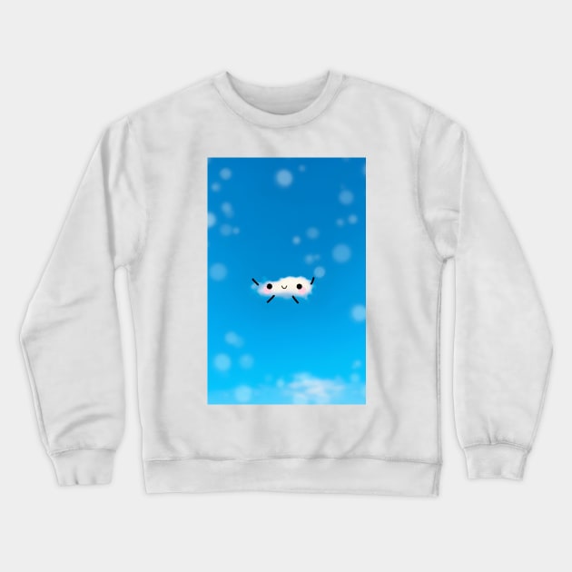 Cute Cloud Design Crewneck Sweatshirt by HustleAndBustlePhotography